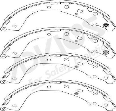 ADVICS-SEA A8N016Y - Brake Shoe Set autospares.lv