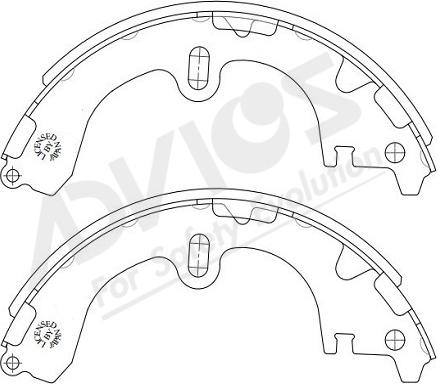 ADVICS-SEA A8N024Y - Brake Shoe Set autospares.lv