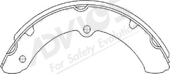 ADVICS-SEA A8N026Y - Brake Shoe Set autospares.lv