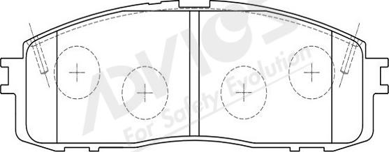 ADVICS-SEA A2N080Y - Brake Pad Set, disc brake autospares.lv