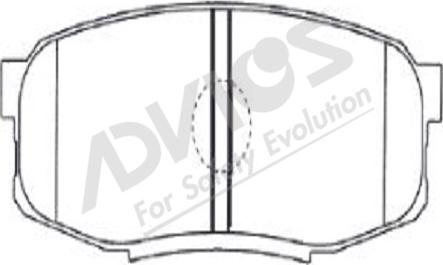 ADVICS-SEA A2N159 - Brake Pad Set, disc brake autospares.lv