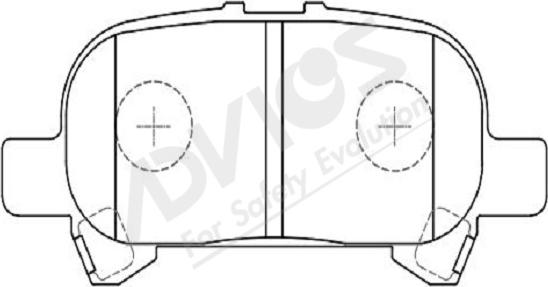 ADVICS-SEA A2N258Y - Brake Pad Set, disc brake autospares.lv