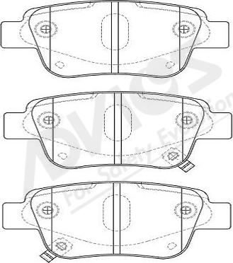 ADVICS-SEA A2N233Y - Brake Pad Set, disc brake autospares.lv