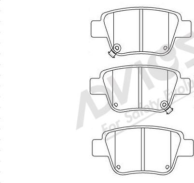 ADVICS-SEA A2N233 - Brake Pad Set, disc brake autospares.lv