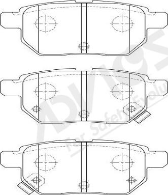 ADVICS-SEA A2N232Y - Brake Pad Set, disc brake autospares.lv