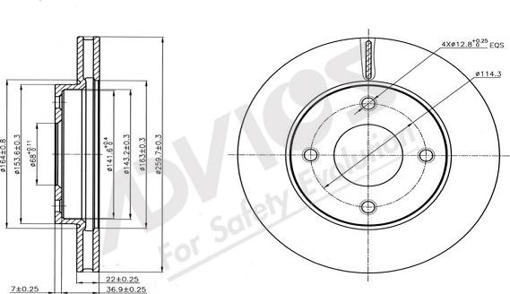 ADVICS-SEA B6F495 - Brake Disc autospares.lv