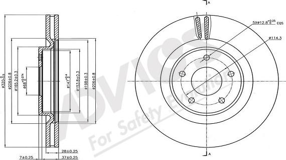 ADVICS-SEA B6F612 - Brake Disc autospares.lv