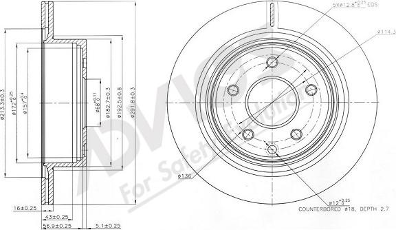 ADVICS-SEA B6R107 - Brake Disc autospares.lv