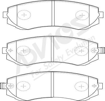 ADVICS-SEA B1N018Y - Brake Pad Set, disc brake autospares.lv