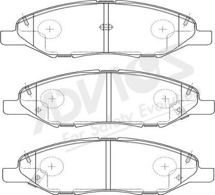 ADVICS-SEA B1N222Y - Brake Pad Set, disc brake autospares.lv