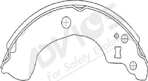 ADVICS-SEA B8N006Y - Brake Shoe Set autospares.lv