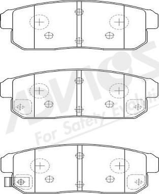 ADVICS-SEA B2N040Y - Brake Pad Set, disc brake autospares.lv