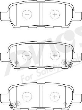 ADVICS-SEA B2N255Y - Brake Pad Set, disc brake autospares.lv