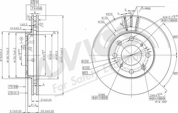 ADVICS-SEA C6F377 - Brake Disc autospares.lv