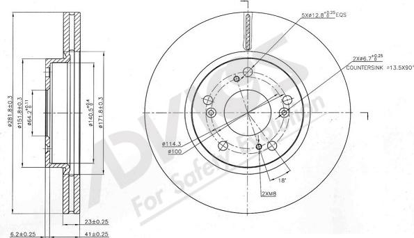 ADVICS-SEA C6F267 - Brake Disc autospares.lv