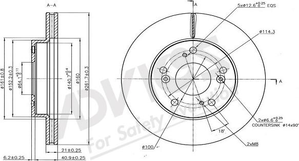 ADVICS-SEA C6F273 - Brake Disc autospares.lv