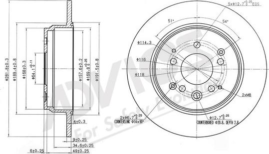 ADVICS-SEA C6R247 - Brake Disc autospares.lv