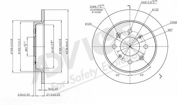 ADVICS-SEA C6R252 - Brake Disc autospares.lv