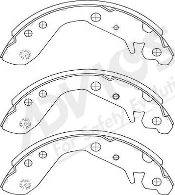 ADVICS-SEA C8N005Y - Brake Shoe Set autospares.lv