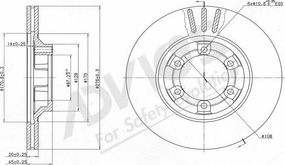 ADVICS-SEA D6F278 - Brake Disc autospares.lv