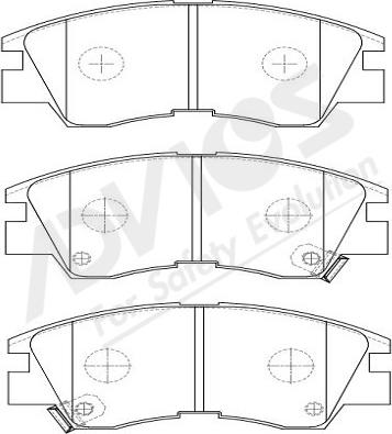 ADVICS-SEA D1N033Y - Brake Pad Set, disc brake autospares.lv