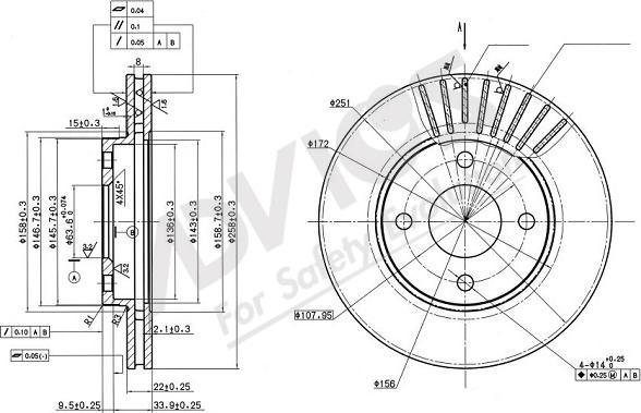 ADVICS-SEA E6F530 - Brake Disc autospares.lv