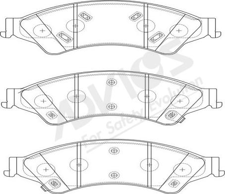 ADVICS-SEA E1N090Y - Brake Pad Set, disc brake autospares.lv