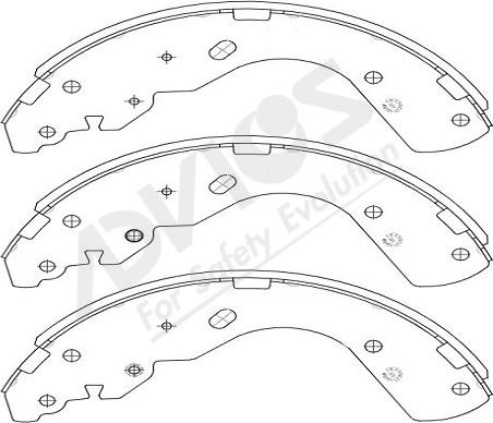 ADVICS-SEA E8N001Y - Brake Shoe Set autospares.lv