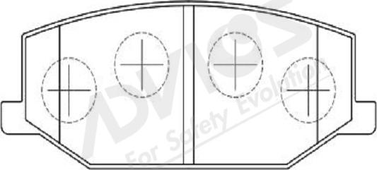 ADVICS-SEA H1N011Y - Brake Pad Set, disc brake autospares.lv