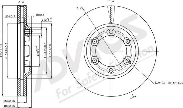 ADVICS-SEA J6F275 - Brake Disc autospares.lv