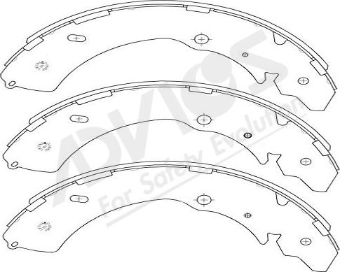 ADVICS-SEA J8N004Y - Brake Shoe Set autospares.lv