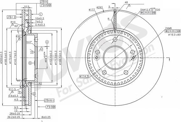 ADVICS-SEA R6F808 - Brake Disc autospares.lv