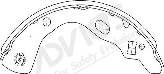 ADVICS-SEA R8N008Y - Brake Shoe Set autospares.lv