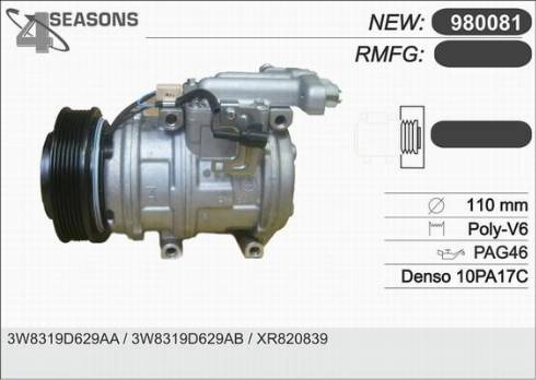 AHE 980081 - Compressor, air conditioning autospares.lv