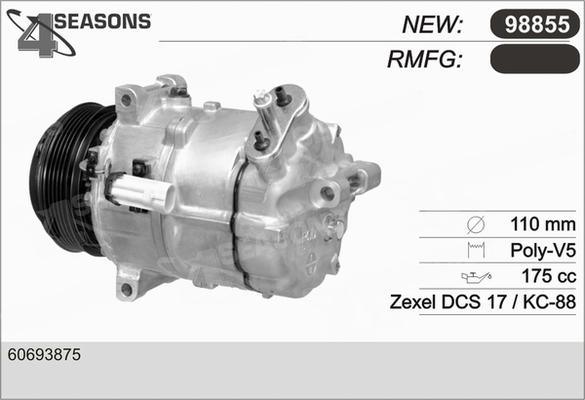 AHE 98855 - Compressor, air conditioning autospares.lv