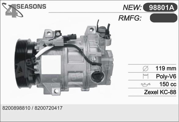 AHE 98801/A - Compressor, air conditioning autospares.lv