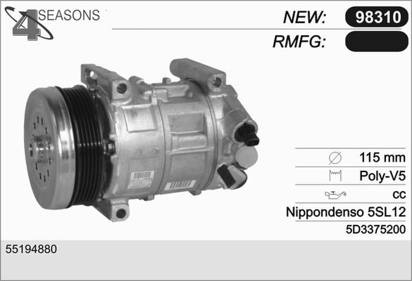 AHE 98310 - Compressor, air conditioning autospares.lv