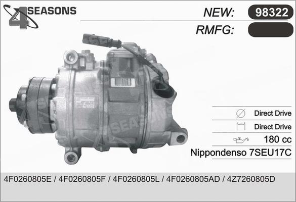 AHE 98322 - Compressor, air conditioning autospares.lv