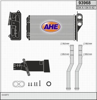 AHE 93968 - Heat Exchanger, interior heating autospares.lv