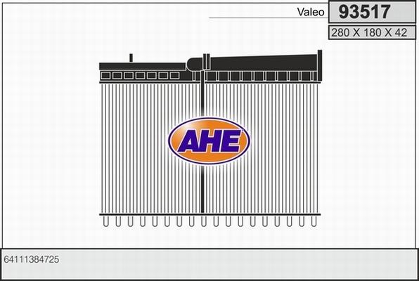 AHE 93517 - Heat Exchanger, interior heating autospares.lv