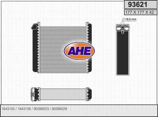 AHE 93621 - Heat Exchanger, interior heating autospares.lv