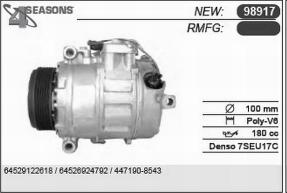 AHE 97917 - Compressor, air conditioning autospares.lv