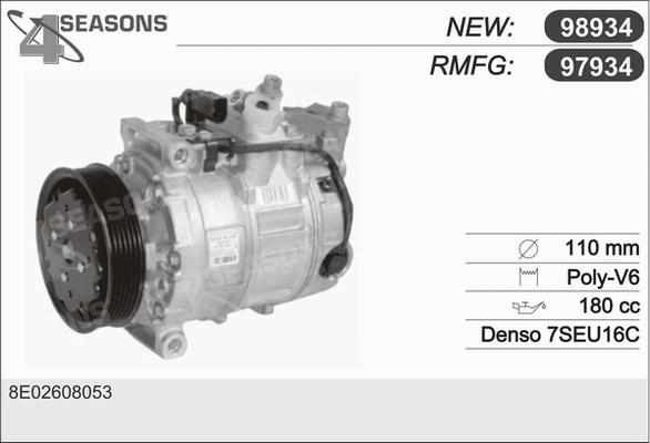 AHE 97934 - Compressor, air conditioning autospares.lv