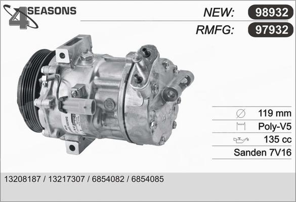 AHE 97932 - Compressor, air conditioning autospares.lv