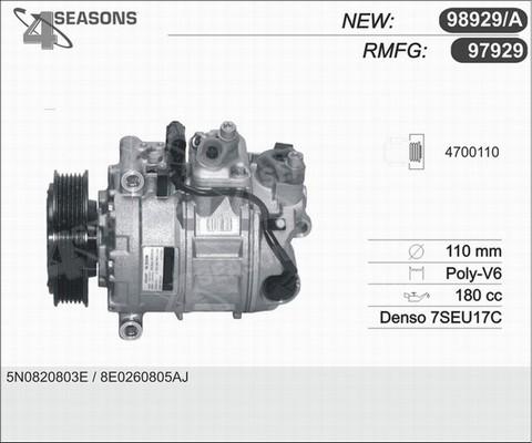 AHE 97929 - Compressor, air conditioning autospares.lv