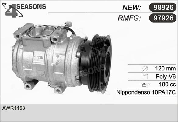 AHE 97926 - Compressor, air conditioning autospares.lv