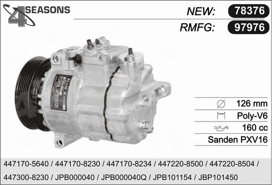 AHE 97976 - Compressor, air conditioning autospares.lv