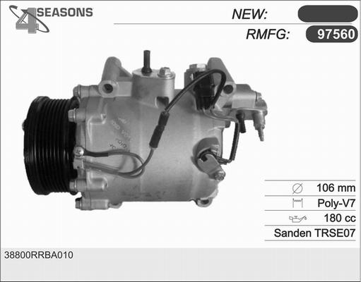 AHE 97560 - Compressor, air conditioning autospares.lv