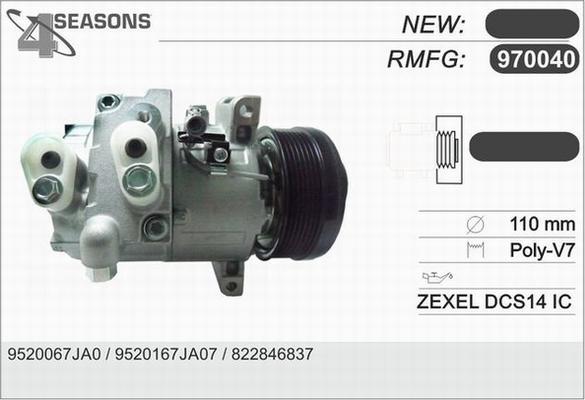 AHE 970040 - Compressor, air conditioning autospares.lv