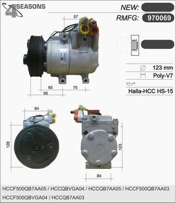 AHE 970069 - Compressor, air conditioning autospares.lv